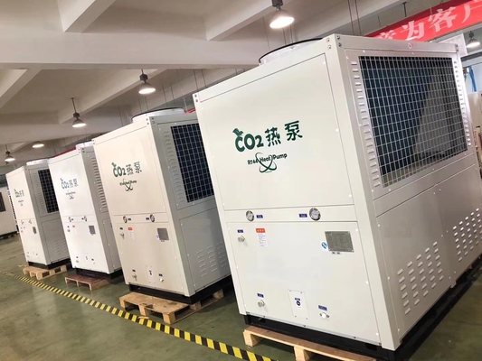 CO2 R744 Sumber Udara Sumber Air Pompa Panas 37kw Komersial Untuk Air Panas