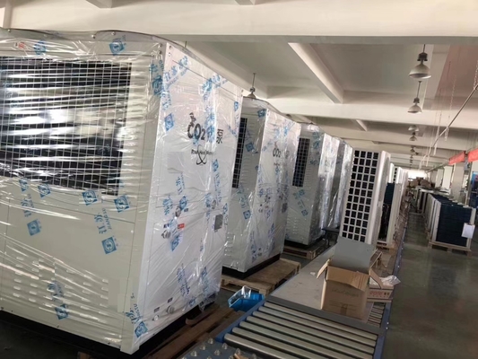 CO2 R744 Sumber Udara Sumber Air Pompa Panas 37kw Komersial Untuk Air Panas