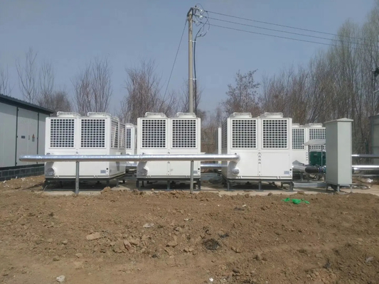 Pompa Panas Sumber Udara Cascade 25Kw R410A Refrigeran Air Panas 90 Derajat